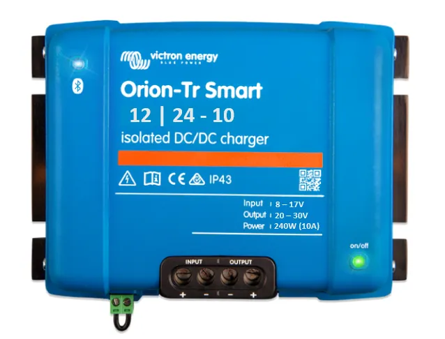 VICTRON ORION-TR SMART 12/24-10A (240W) ISOLATED DC-DC CHARGER