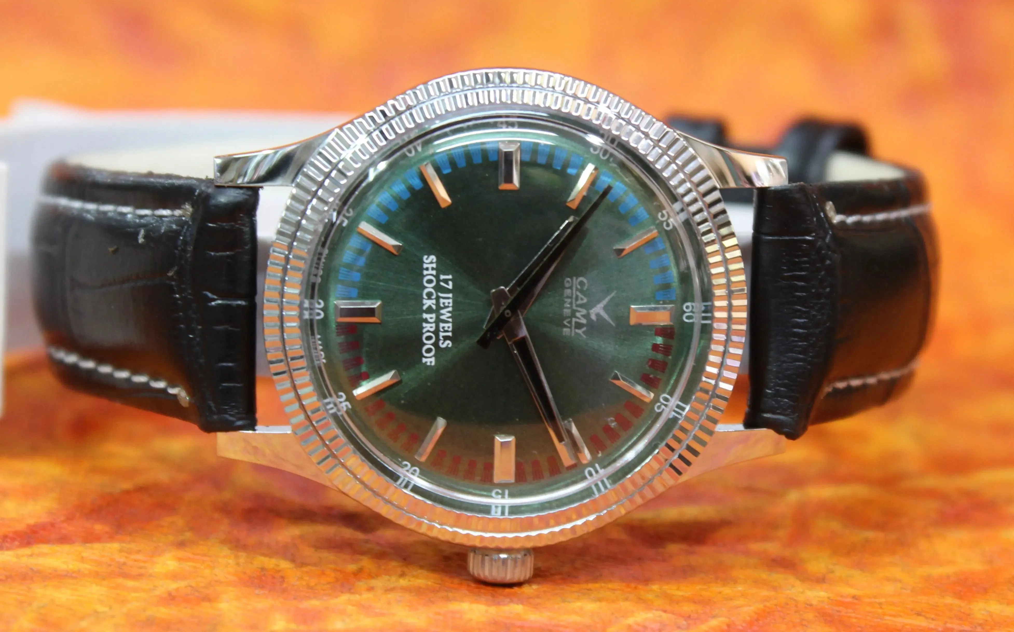 Vintage Wristwatch Camy Geneva 17 Jewels FHF ST96 Mechanical Hand Winding Swiss Made