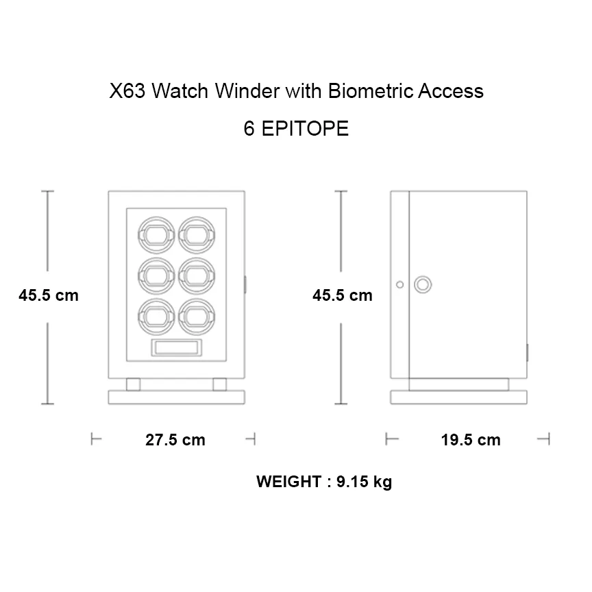 X63 Watch Winder with Biometric Access - 6 Epitope